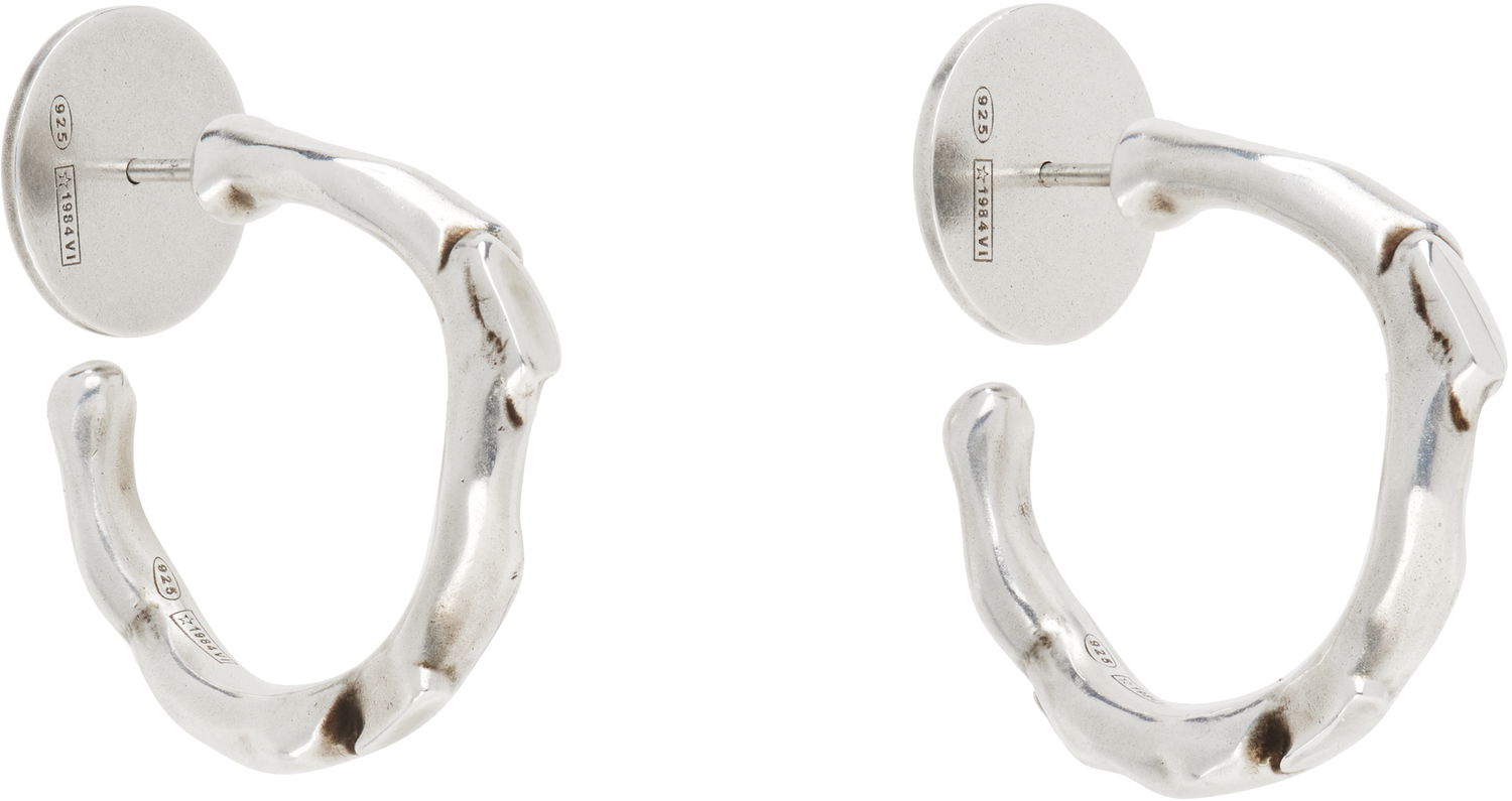 Обеци Ann Demeulemeester Ann Demeulemeester Juana Silver Thorn Hoop Earrings Металик | 2520-W-JE53-JW020-070, 1