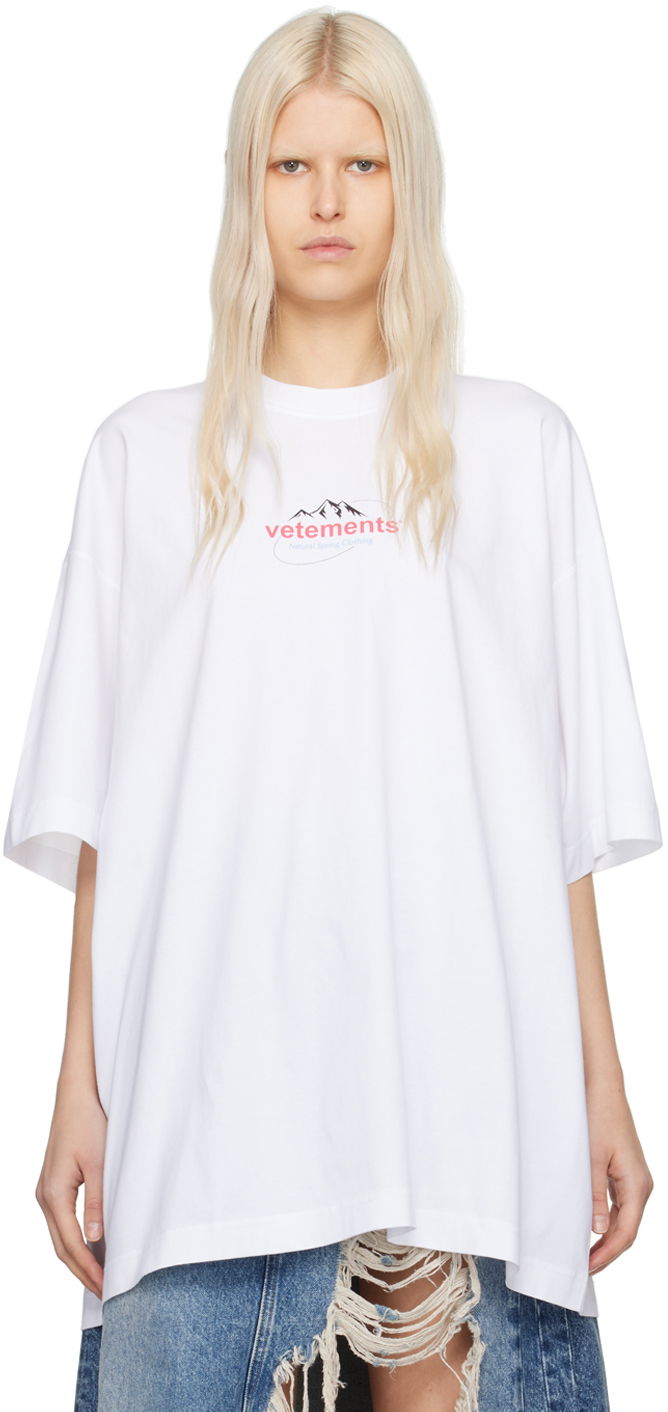 Тениска VETEMENTS Spring Water T-Shirt Бяло | UE64TR310W