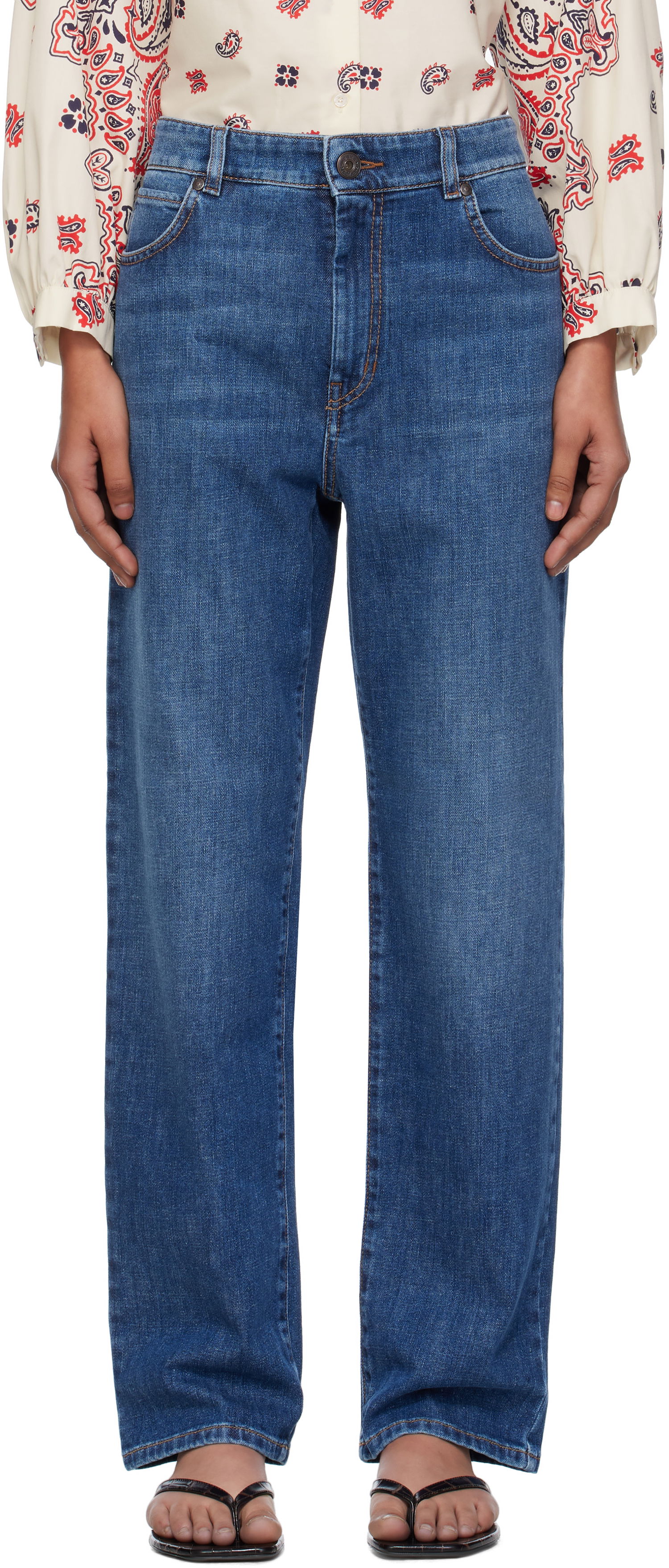 Дънки Max Mara Weekend Max Mara Straight Jeans Синьо | 2525186071600, 0
