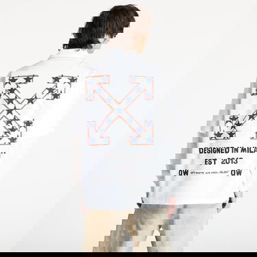 Риза Off-White Star Arrow Popl Bowling Shirt Бяло | OMGG013S25FAB0020110, 4