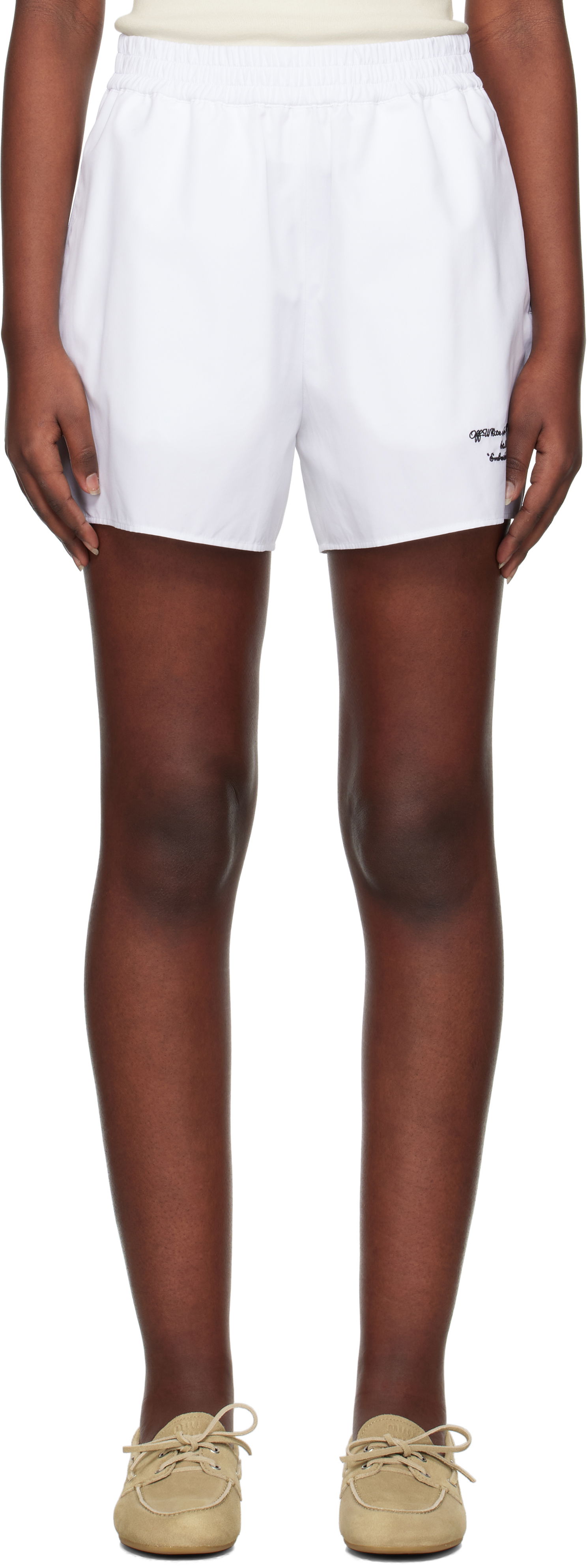 Къси панталони Off-White Off-White Poplin Shorts Бяло | OWCB05DS25FAB0010110, 0