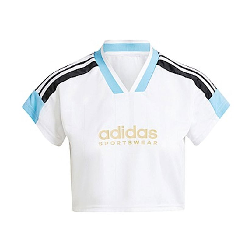Съкратен топ adidas Originals Cropped Jersey with 3 Stripes Бяло | IZ2083