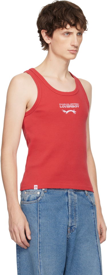 Потник Charles Jeffrey Loverboy Charles Jeffrey LOVERBOY Logo Ribbed Tank Top Червено | 54080405, 1