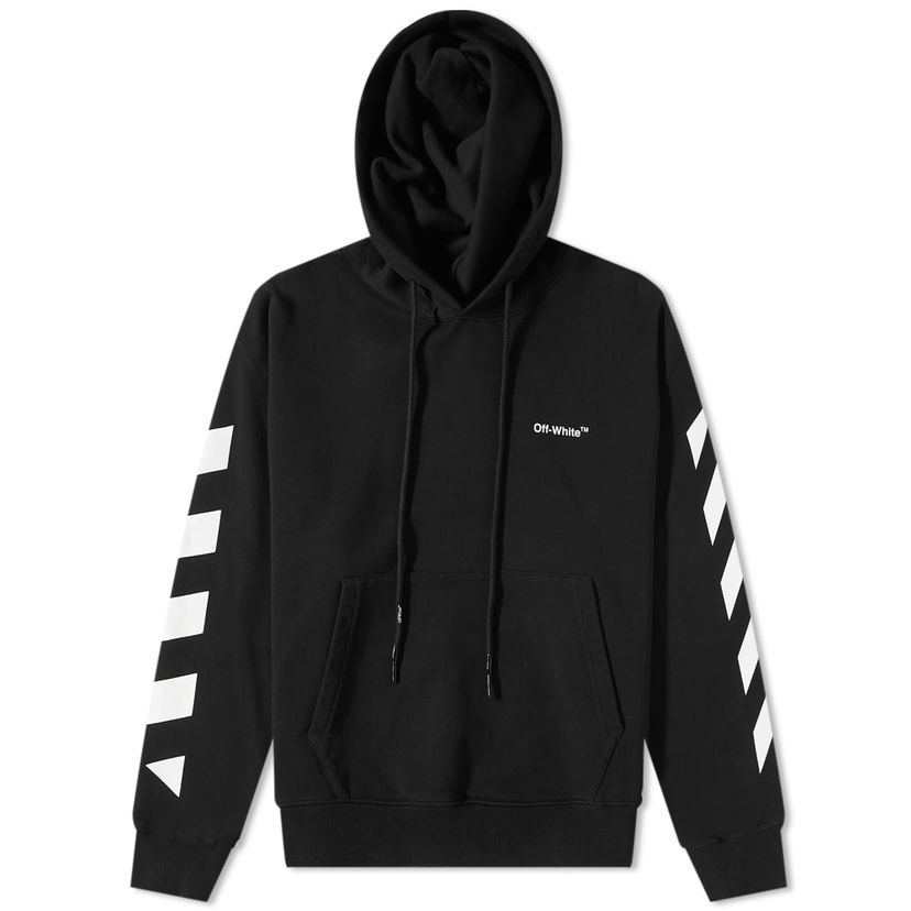 Суитчър Off-White Diagonal Helvetica Oversized Hoody Черно | OMBB037C99FLE0011001