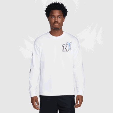 Тениска Nike Nike Max90 Long Sleeve Basketball T-Shirt Бяло | HJ3305-100, 3