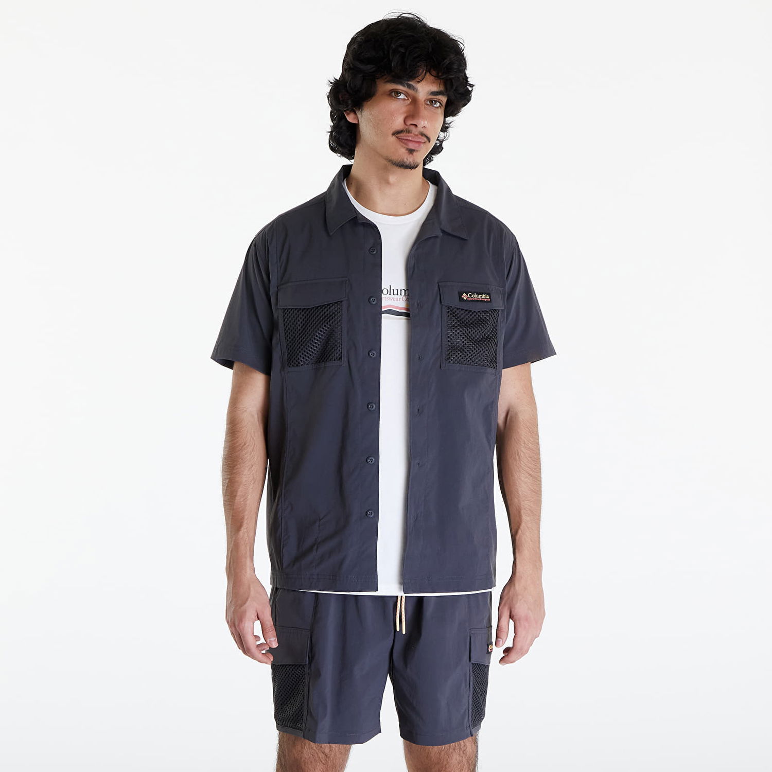 Риза Columbia Painted Peak Woven Short Sleeve Shirt Shark Тъмно синьо | 2074541011, 0