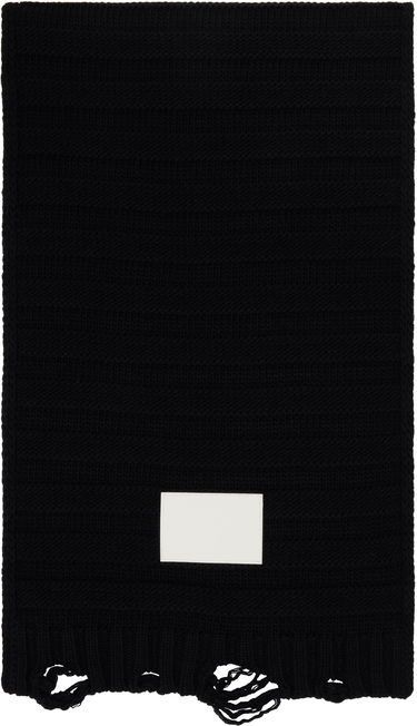 Шал Maison Margiela Wool Scarf With Applique Черно | S52TE0054.M13040, 3