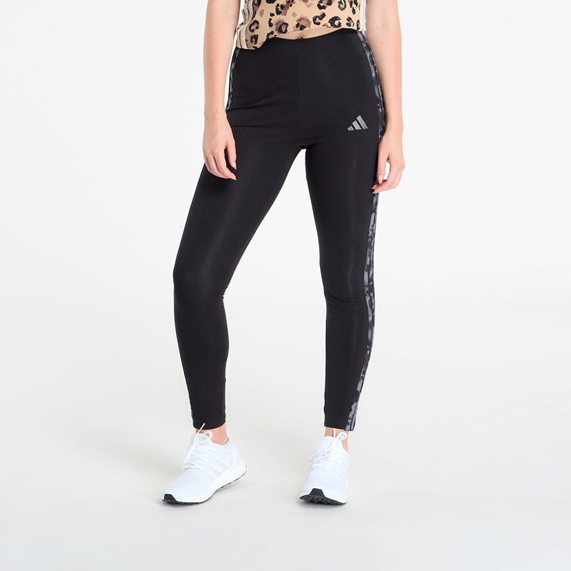 Клинове adidas Performance Adidas Animal Print 3-Stripes High Rise Leggings Черно | KB6009