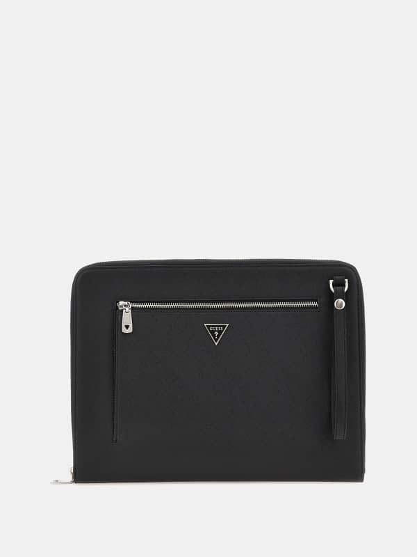 Дамска чанта GUESS Certosa Saffiano Eco Document Черно | HMECSAP3316, 0
