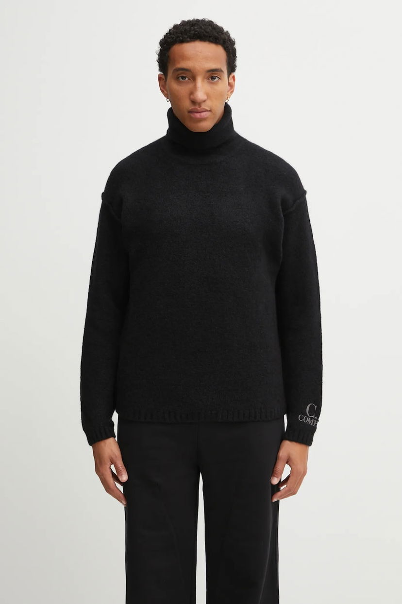 Пуловер C.P. Company Wool Blend Turtleneck Sweater Черно | 19CMKN281A110509A