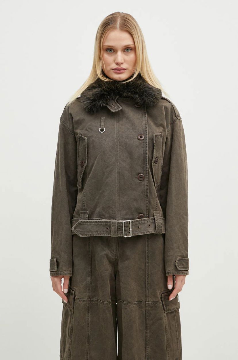 Парка KENZO Dyed Canvas Comber Jacket Зелено | FE62OU2129GK.92