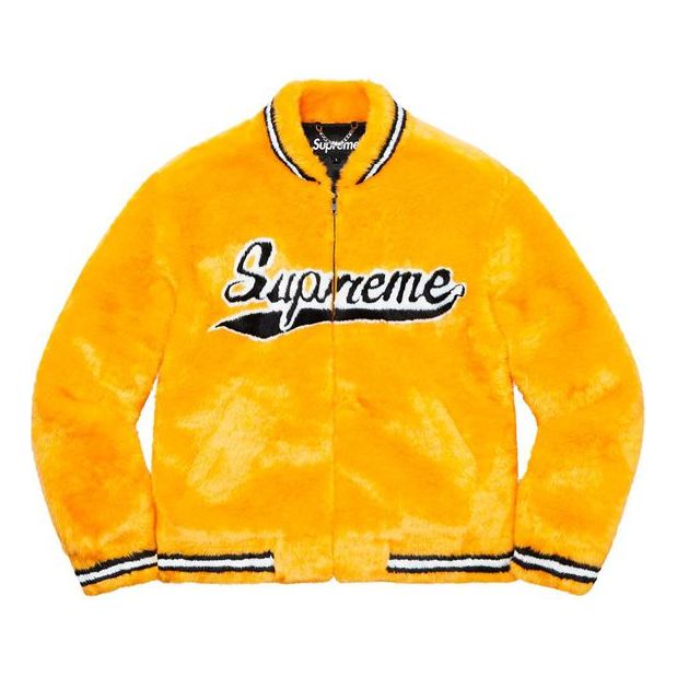 Яке бомбър Supreme Faux Fur Varsity Jacket by Supreme Оранжево
 | SUP-SS20-025