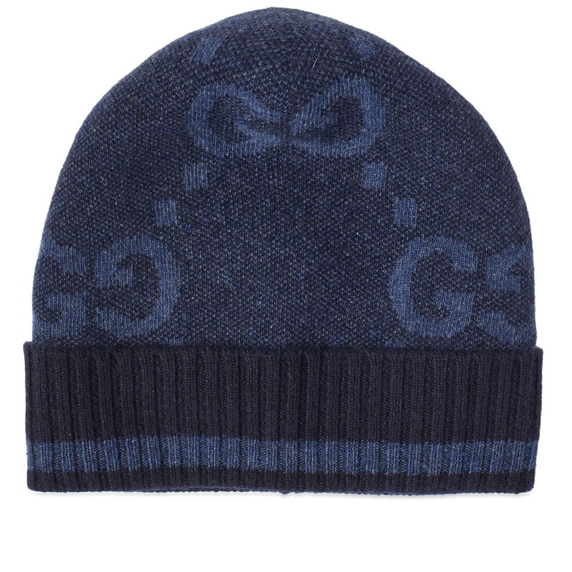 Шапка Gucci Cashmere Beanie Тъмно синьо | 676827-4GABX-4469