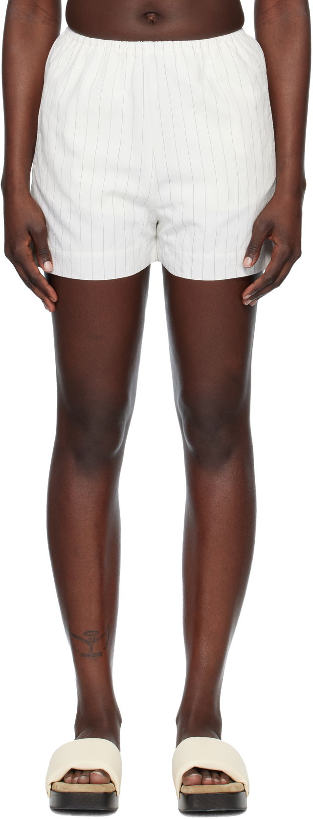 Dylla Pinstriped Elasticized Waist Shorts