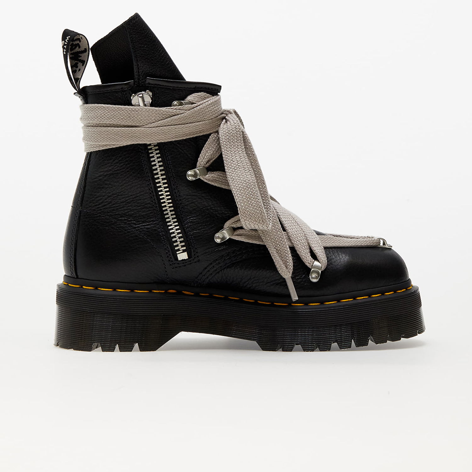 Кецове и обувки Rick Owens Dr. Martens x DRKSHDW Quad Sole Pentagram Jumbo Lace Boot Черно | DM02B3803 7001, 1