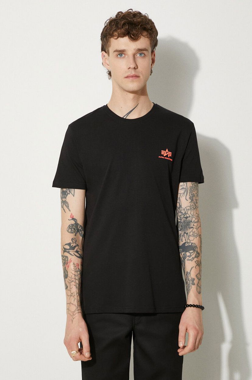 Тениска Alpha Industries T-Shirt With Print Черно | 128507RP.614