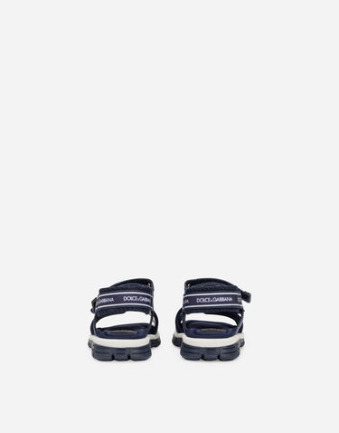 Кецове и обувки Dolce & Gabbana Technical Fabric Sandals With DG Logo For First Steps Тъмно синьо | DL0068AY2338D600, 2