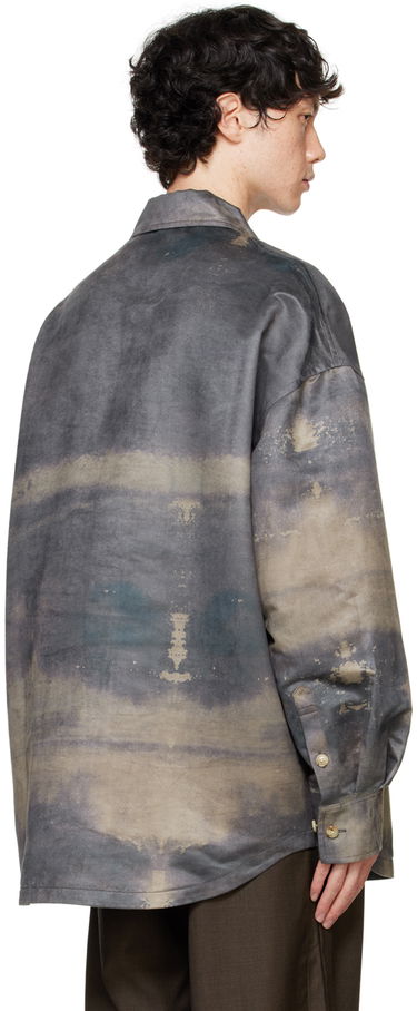 Риза Feng Chen Wang Feng Chen Wang Printed Faux-Chamois Shirt Сиво | FUF18SR01, 2