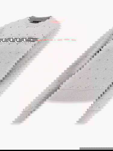 Пуловер Gucci Gucci Embellished Sweatshirt Сиво | 785636XJGSS1192, 0
