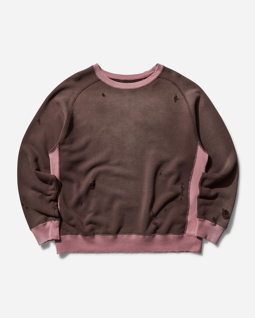 Суитчър Needles 2-Tone Crewneck Sweatshirt Кафяво | PU292 D