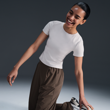 Панталони Nike Nike Dri-FIT 24.7 PerfectStretch High-Waisted Wide-Leg Pants Кафяво | HM8389-004, 4