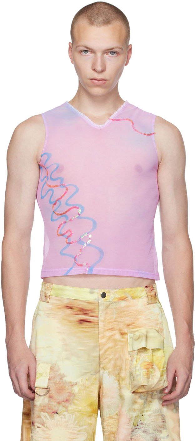 Collina Strada Sequinned Tank Top