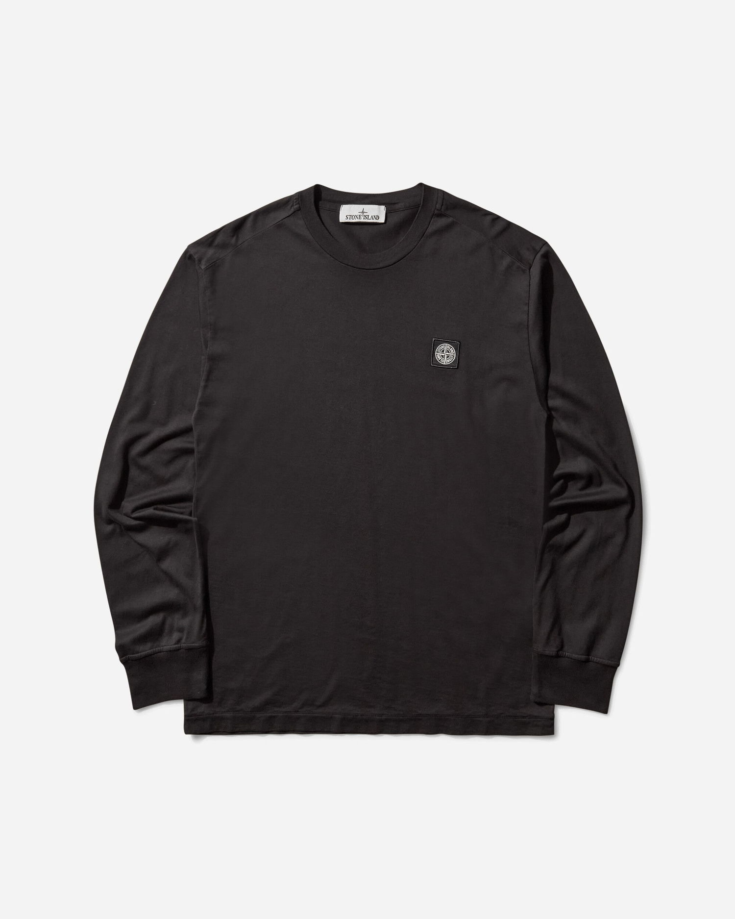 Тениска Stone Island Garment Dyed Logo Longsleeve T-Shirt Black Черно | K2S15-2100028-S0013 V0029, 1