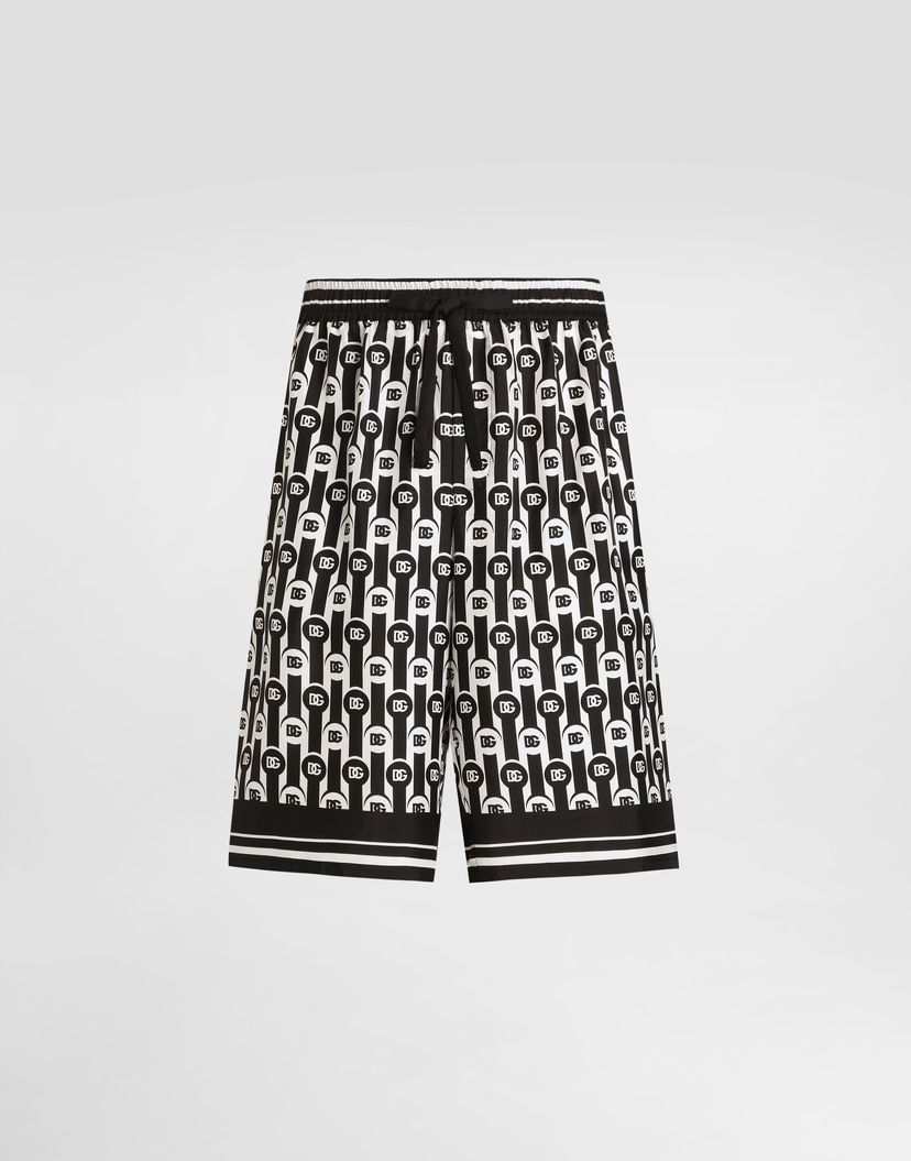 Къси панталони Dolce & Gabbana Dolce & Gabbana Silk Twill Bermuda Shorts Черно | GV37ATHI1ZXHA8ZN