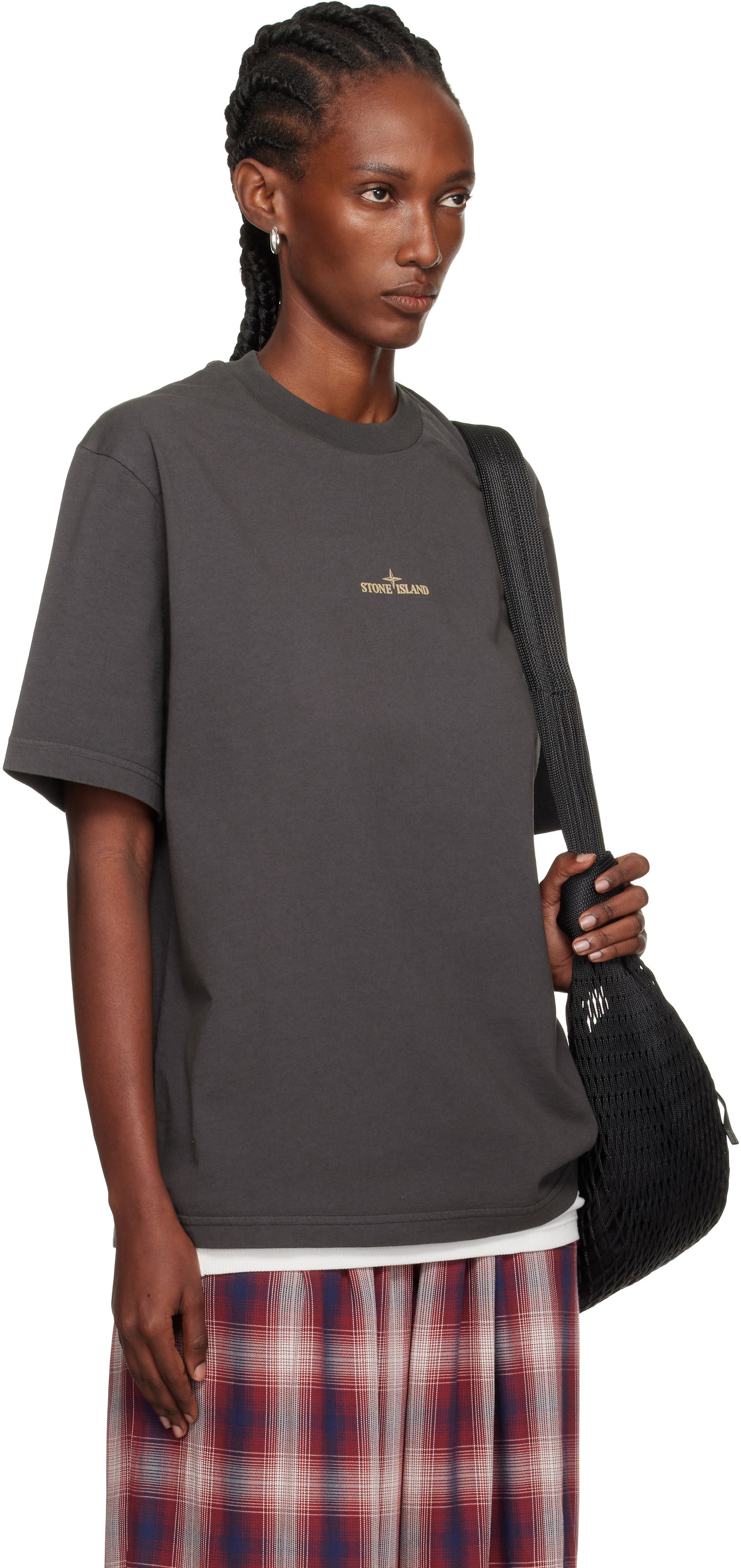 Тениска Stone Island Stone Island Combed Organic Cotton Jersey T-Shirt Сиво | K2S15 2100037 S0197, 1