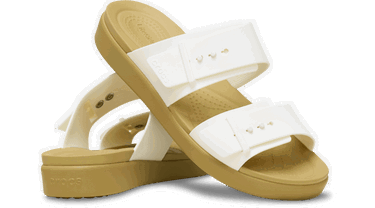 Кецове и обувки Crocs Brooklyn Buckle Low Sandals Бяло | 211215-00O, 1