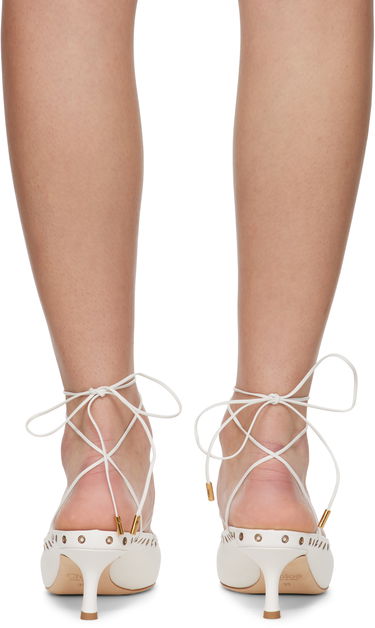 Кецове и обувки CHLOÉ Chloé Ghillies Lace-Up Mules Бяло | CHC25U10DRI, 1