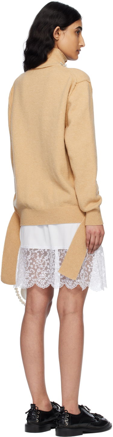 Pокля Simone Rocha Simone Rocha Embellished Window Zip Cardigan Бежово | LMK4BW 0660, 2