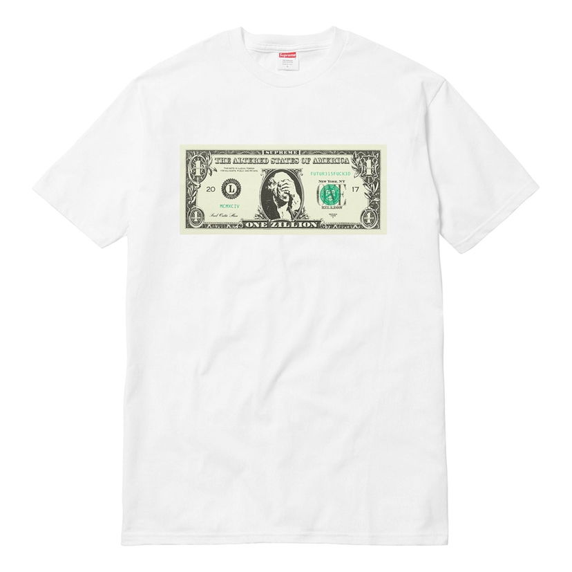 Тениска Supreme FW17 Dollar Print T-Shirt Бяло | SUP-SS18-544