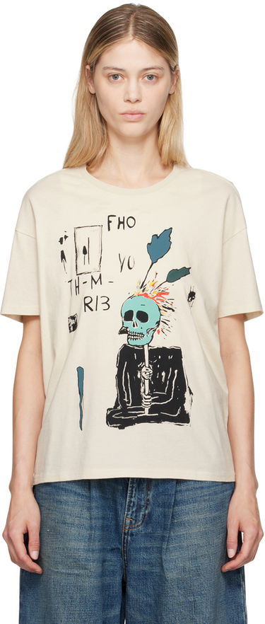 Тениска R13 R13 Punk Sketch T-Shirt Бежово | R13WK141-111AL, 0