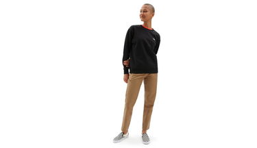 Суитчър Vans Flying V Boyfriend Fit Crew Sweater Черно | VN0A5AQ1BLK, 4