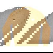 COMME des GARCONS PLAY V-Neck Pullover With White Heart Emblem