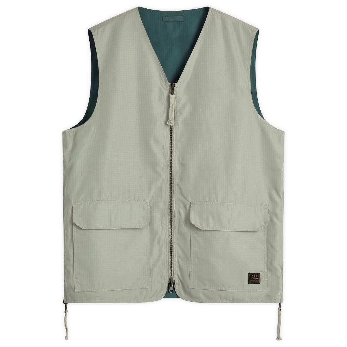Жилетка TAION Reversible V-Neck Vest Зелено | TAION-R001ZNDML-1-DSG, 0