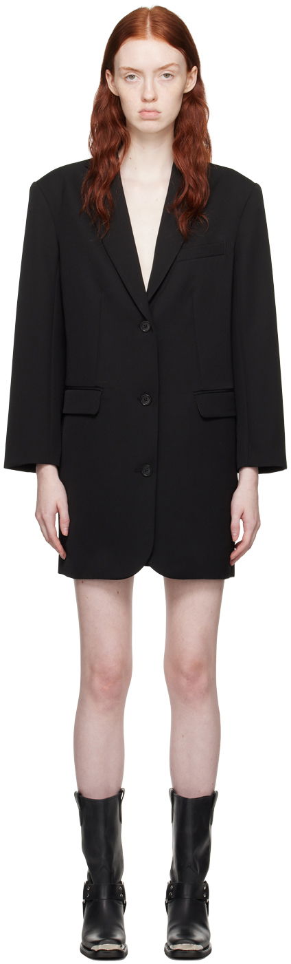 Pокля Anine Bing Single-Breasted Blazer Minidress Черно | A-02-5438-000, 0