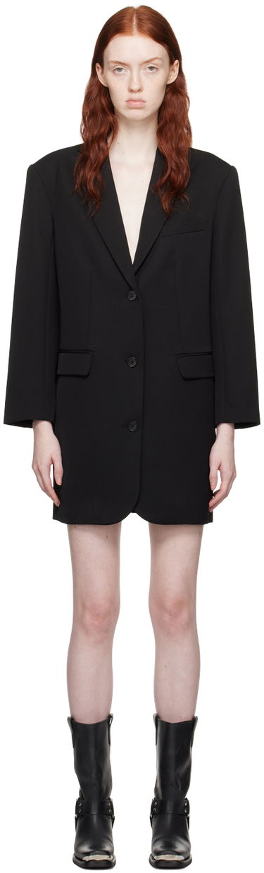 Pокля Anine Bing Single-Breasted Blazer Minidress Черно | A-02-5438-000, 0