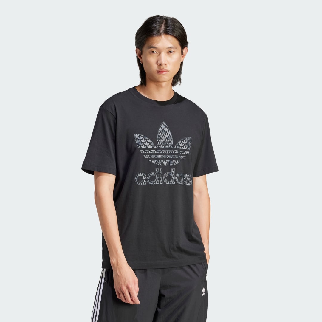Тениска adidas Originals Classic Monogram Graphic Tee Черно | IS0176, 1