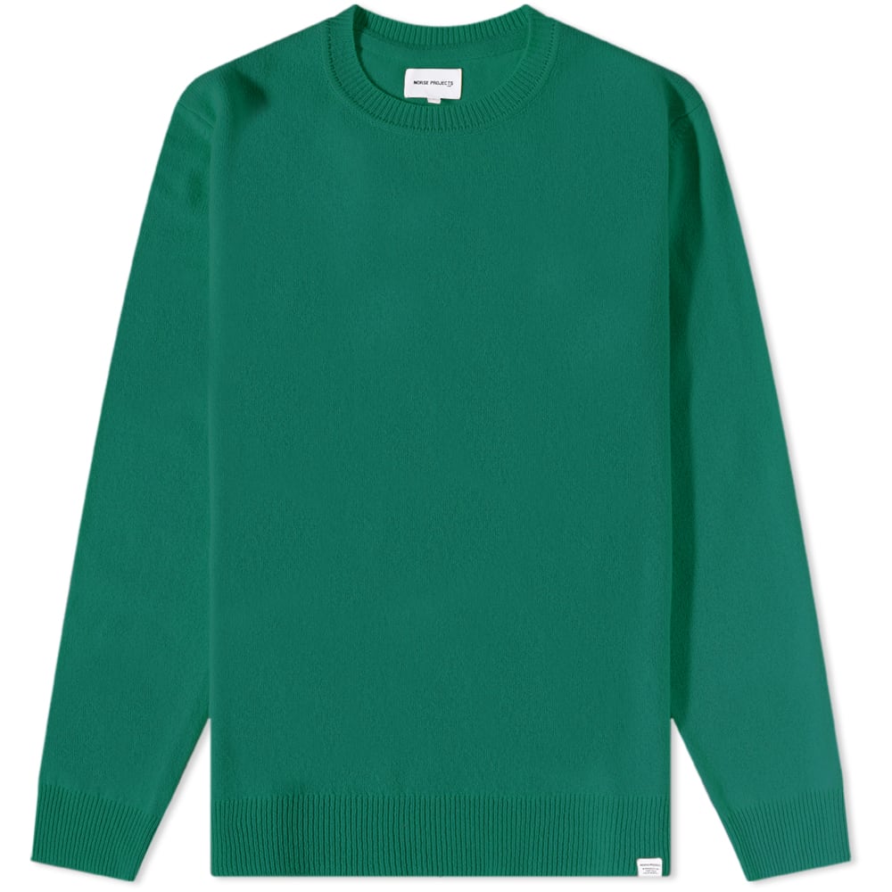 Пуловер NORSE PROJECTS Sigfred Lambswool Crew Knit Зелено | N45-0345-8082, 0