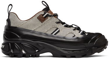 Кецове и обувки Burberry Canvas Arthur Sneakers 'Black & White' Черно | 8038735, 0