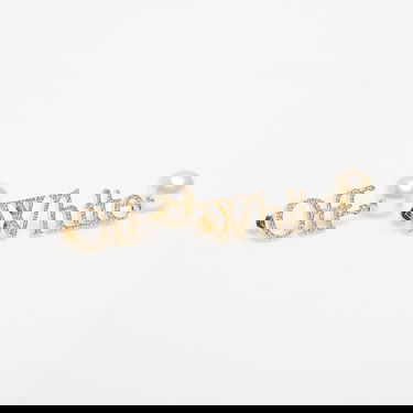 Обеци Off-White Off-White Logo Earrings with Pearls and Rhinestones Металик | OWOD298C99MET0017601, 0