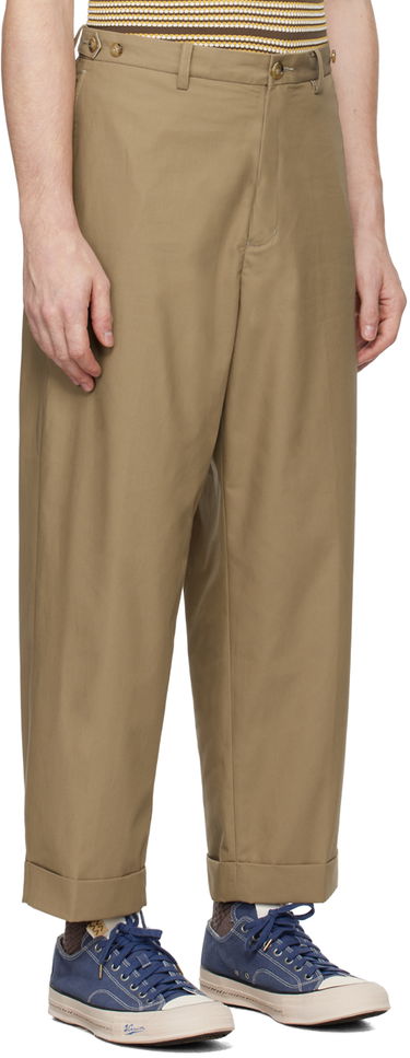 Панталони BEAMS Beams Plus Ivy Wide Leg Trousers Бежово | 3823-0128-803, 1