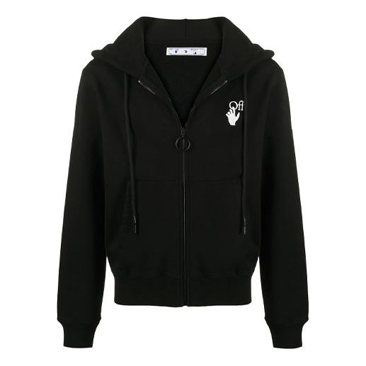 Суитчър Off-White Painting Arrow Zip Hoodie Черно | OMBE001F20FLE0031001