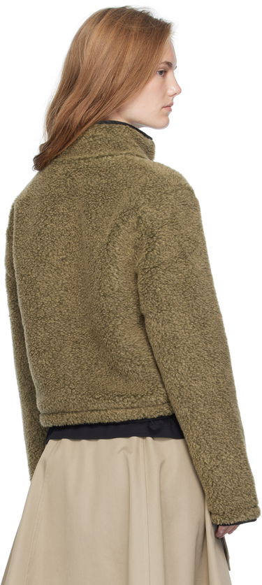Яке Burberry Burberry Cropped Fleece Jacket Зелено | 8109274, 2