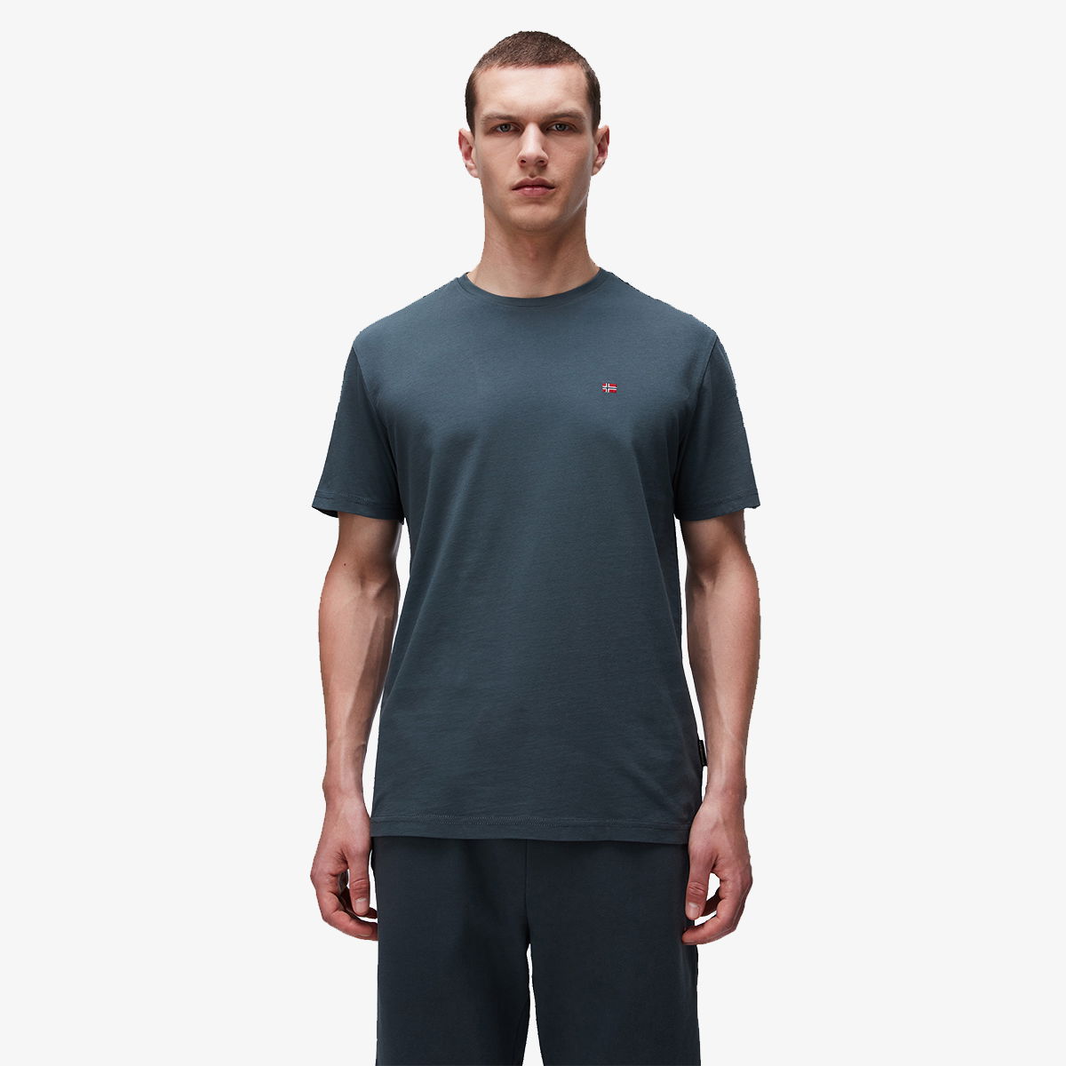 Тениска Napapijri Men's Green Crewneck T-Shirt Синьо | NP0A4H8DG1S1, 0