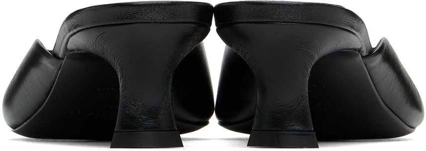 Кецове и обувки BY FAR Wendy Black Leather Mules Черно | MWFHO128LL002BK001PL, 1