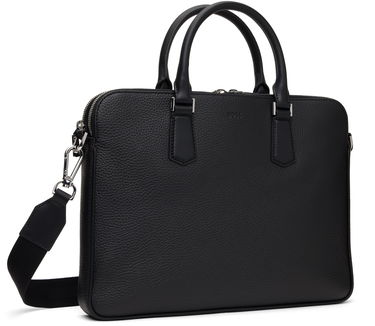 Дамска чанта BOSS BOSS Leather Briefcase Черно | 50529302, 1