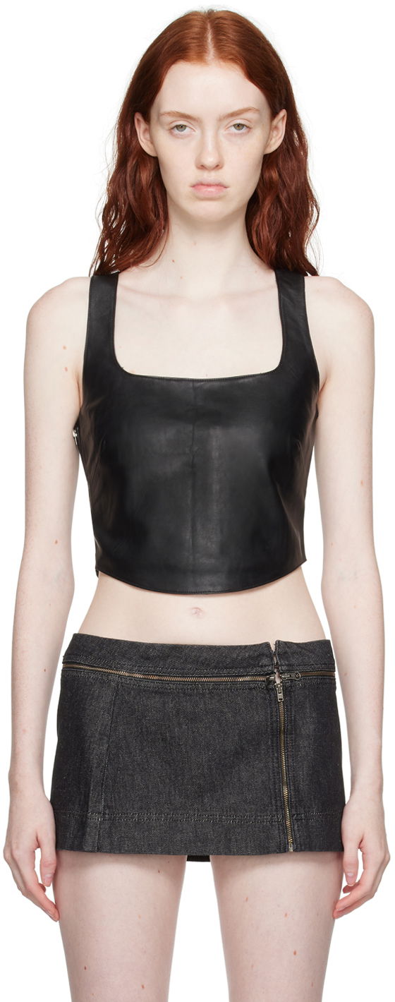 Miaou Zola Leather Tank Top